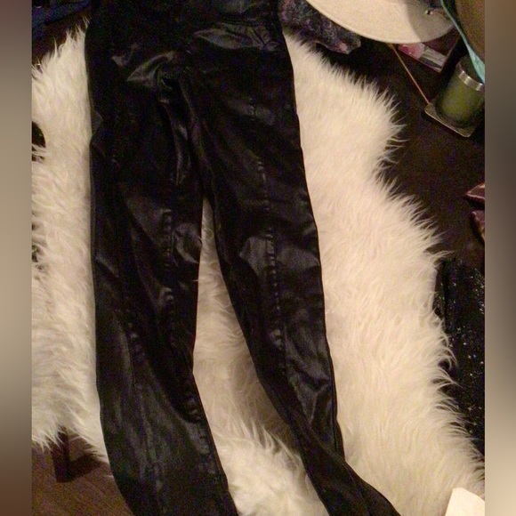 NEW! We the Free vegan leather split ankle pants - Picture 3 of 10